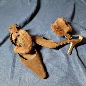 J. Renee  Heels 6 1/2 M chocolate brown suede